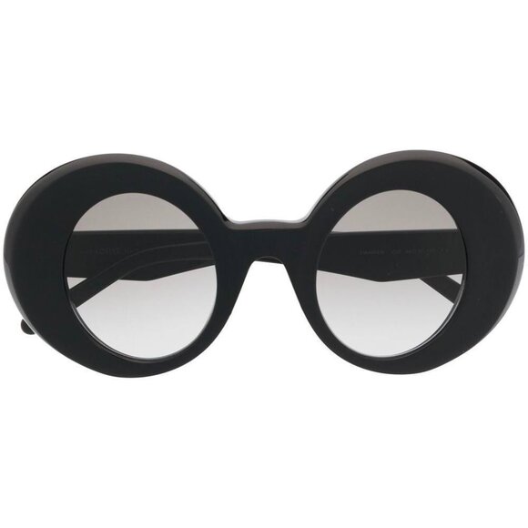 NEW LOEWE ROUND SUNGLASSES LOEWE LW40089I 01B BLACK GREY WOMEN EYEWEAR - Picture 3 of 4